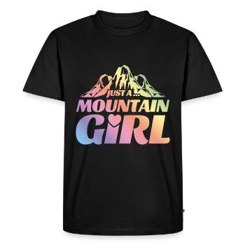 Mountain Girl Mountain Heart - Men's Premium Organic T-Shirt - black - Front - Nico (187cm)