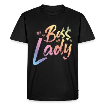 Patron Lady - T-shirt Premium bio Homme - noir - Devant - Nico (187cm)
