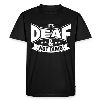 Deaf Deaf Sign Language Deaf Pride - Men's Premium Organic T-Shirt - black - Front - Nico (187cm)