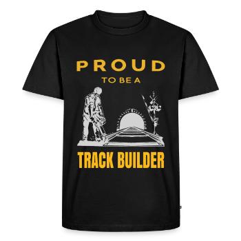 Fier constructeur de chenilles - T-shirt Premium bio Homme - noir - Devant - Nico (187cm)