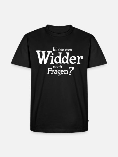 Sternzeichen Widder - Männer Premium Bio T-Shirt - Schwarz