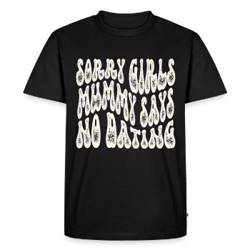 Désolée, la maman dit qu’il n’y a pas de rendez-vous - T-shirt Premium bio Homme - noir - Devant - Nico (187cm)