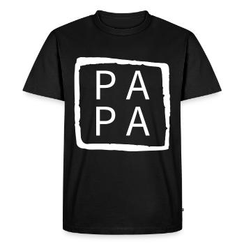Papa Superdad Superpapa Papa Cooler Papa Fête des Pères - T-shirt Premium bio Homme - noir - Devant - Nico (187cm)