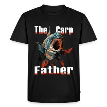 Pêche à la ligne Pêche Poisson carpe Poisson Karpfen - T-shirt Premium bio Homme - noir - Devant - Nico (187cm)
