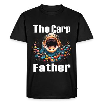 Pêche à la ligne Pêche Poisson carpe Poisson Karpfen - T-shirt Premium bio Homme - noir - Devant - Nico (187cm)