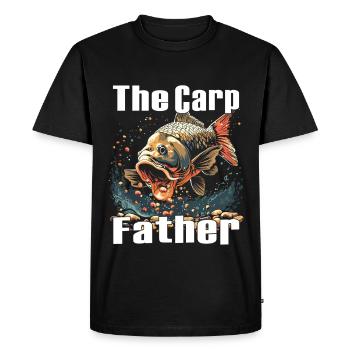 Pêche à la ligne Pêche Poisson carpe Poisson Karpfen - T-shirt Premium bio Homme - noir - Devant - Nico (187cm)