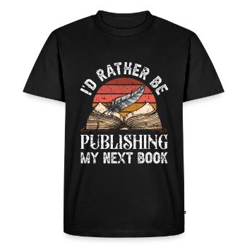 Écrivain Auteur de romans - T-shirt Premium bio Homme - noir - Devant - Nico (187cm)