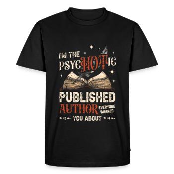 Écrivain Auteur de romans - T-shirt Premium bio Homme - noir - Devant - Nico (187cm)