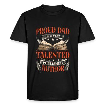 Writer Writing Novels Author - Men's Premium Organic T-Shirt - black - Front - Nico (187cm)
