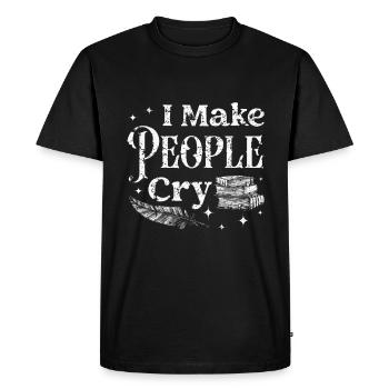 Écrivain Auteur de romans - T-shirt Premium bio Homme - noir - Devant - Nico (187cm)
