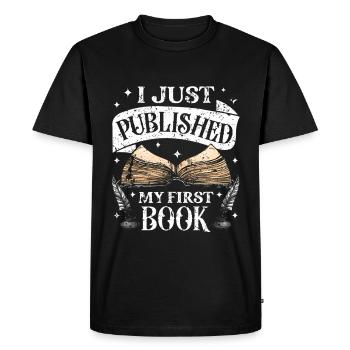 Writer Writing Novels Author - Men's Premium Organic T-Shirt - black - Front - Nico (187cm)