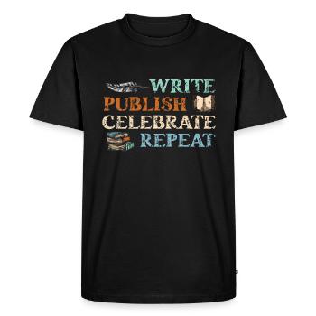 Écrivain Auteur de romans - T-shirt Premium bio Homme - noir - Devant - Nico (187cm)