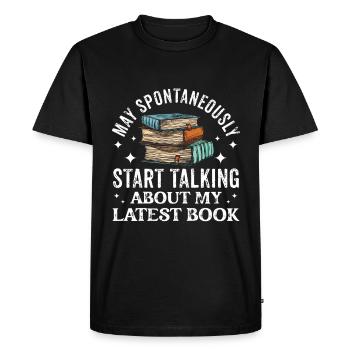 Writer Writing Novels Author - Men's Premium Organic T-Shirt - black - Front - Nico (187cm)