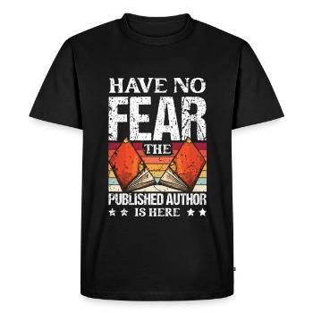 Writer Writing Novels Author - Men's Premium Organic T-Shirt - black - Front - Nico (187cm)