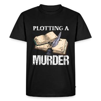 Writer Writing Novels Author - Men's Premium Organic T-Shirt - black - Front - Nico (187cm)