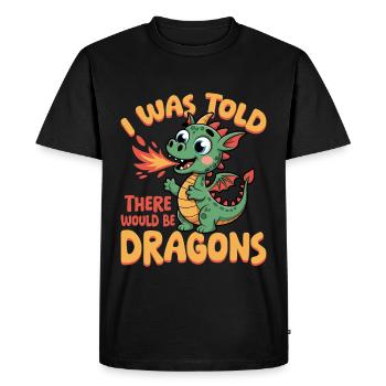 Fantasy Dragon Mythical Creatures - Men's Premium Organic T-Shirt - black - Front - Nico (187cm)