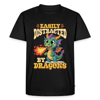 Fantasy Dragon Mythical Creatures - Men's Premium Organic T-Shirt - black - Front - Nico (187cm)