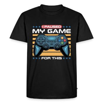Gamer Gaming Controller Video Game - Men's Premium Organic T-Shirt - black - Front - Nico (187cm)