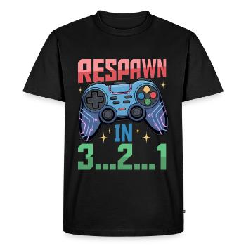 Gamer Gaming Controller Video Game - Men's Premium Organic T-Shirt - black - Front - Nico (187cm)