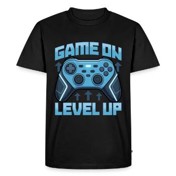 Gamer Gaming Controller Video Game - Men's Premium Organic T-Shirt - black - Front - Nico (187cm)