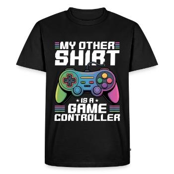 Gamer Gaming Controller Video Game - Men's Premium Organic T-Shirt - black - Front - Nico (187cm)