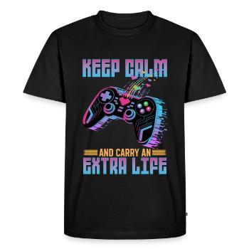Gamer Gaming Controller Video Game - Men's Premium Organic T-Shirt - black - Front - Nico (187cm)