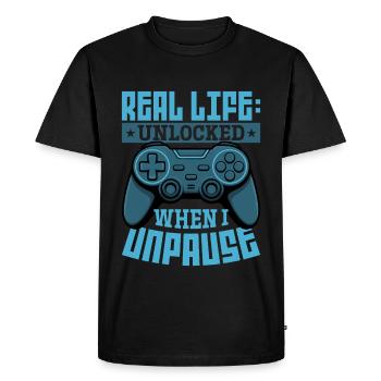 Gamer Gaming Controller Video Game - Men's Premium Organic T-Shirt - black - Front - Nico (187cm)