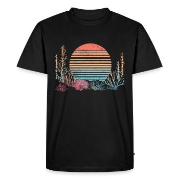 Aquarium Aquariophile Coral Fragging - T-shirt Premium bio Homme - noir - Devant - Nico (187cm)