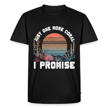 Aquarium Aquariophile Coral Fragging - T-shirt Premium bio Homme - noir - Devant - Nico (187cm)