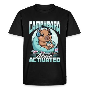 Gamer Gaming Capybara Video Game - Men's Premium Organic T-Shirt - black - Front - Nico (187cm)