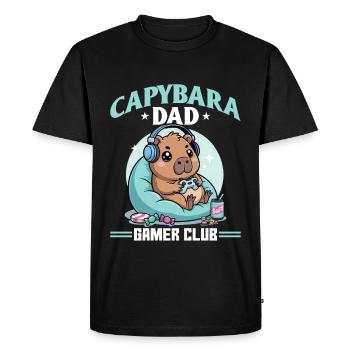 Gamer Gaming Capybara Video Game - Men's Premium Organic T-Shirt - black - Front - Nico (187cm)
