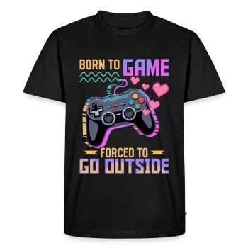 Gamer Gaming Controller Video Game - Men's Premium Organic T-Shirt - black - Front - Nico (187cm)