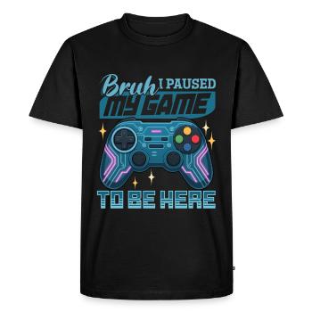 Gamer Gaming Controller Video Game - Men's Premium Organic T-Shirt - black - Front - Nico (187cm)