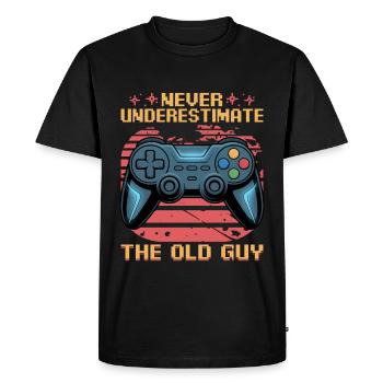 Gamer Gaming Controller Video Game - Men's Premium Organic T-Shirt - black - Front - Nico (187cm)