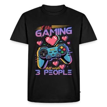 Gamer Gaming Controller Video Game - Men's Premium Organic T-Shirt - black - Front - Nico (187cm)