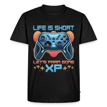 Gamer Gaming Controller Video Game - Men's Premium Organic T-Shirt - black - Front - Nico (187cm)