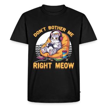 Gamer Gaming Cat Video Game - Men's Premium Organic T-Shirt - black - Front - Nico (187cm)