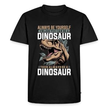 Dinosaur T-Rex kids - Men's Premium Organic T-Shirt - black - Front - Nico (187cm)