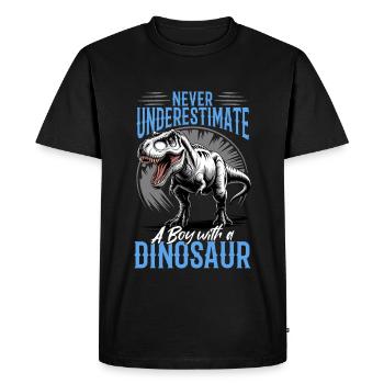 Dinosaur T-Rex kids - Men's Premium Organic T-Shirt - black - Front - Nico (187cm)