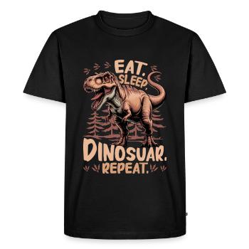 Dinosaur T-Rex kids - Men's Premium Organic T-Shirt - black - Front - Nico (187cm)