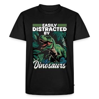 Dinosaur T-Rex kids - Men's Premium Organic T-Shirt - black - Front - Nico (187cm)