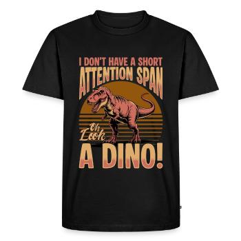 Dinosaur T-Rex kids - Men's Premium Organic T-Shirt - black - Front - Nico (187cm)