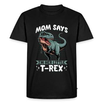 Dinosaur T-Rex kids - Men's Premium Organic T-Shirt - black - Front - Nico (187cm)