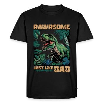 Dinosaur T-Rex kids - Men's Premium Organic T-Shirt - black - Front - Nico (187cm)