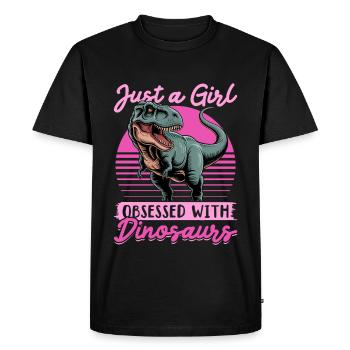 Dinosaur T-Rex kids - Men's Premium Organic T-Shirt - black - Front - Nico (187cm)