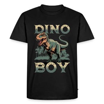 Dinosaur T-Rex kids - Men's Premium Organic T-Shirt - black - Front - Nico (187cm)