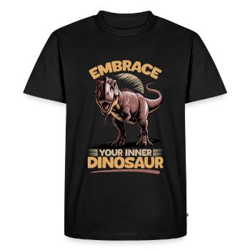 Dinosaur T-Rex kids - Men's Premium Organic T-Shirt - black - Front - Nico (187cm)