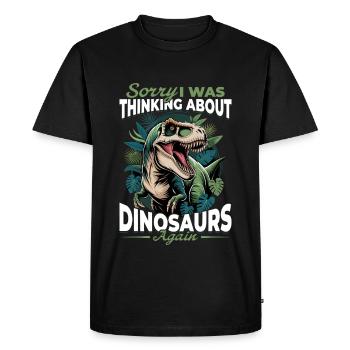 Dinosaur T-Rex kids - Men's Premium Organic T-Shirt - black - Front - Nico (187cm)