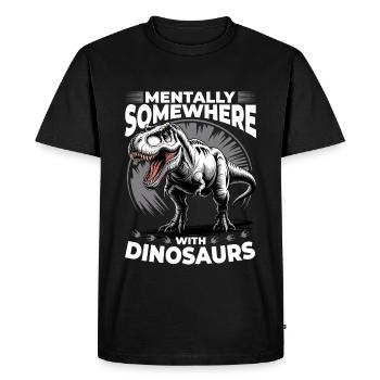 Dinosaur T-Rex kids - Men's Premium Organic T-Shirt - black - Front - Nico (187cm)