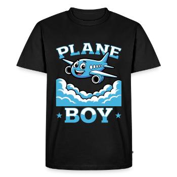 Airplane Kids Travel Pilot Toddler - Men's Premium Organic T-Shirt - black - Front - Nico (187cm)